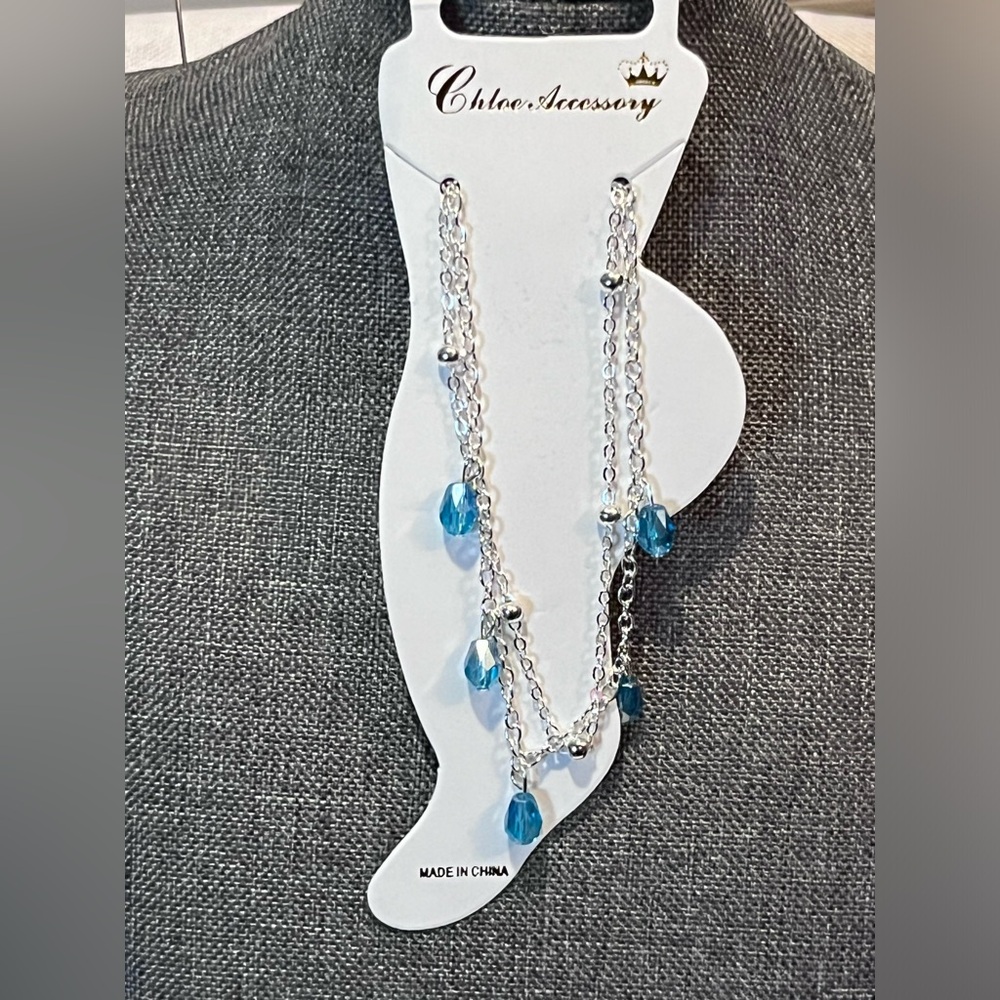 Chloe Fashion Crystal Ankle Bracelet.